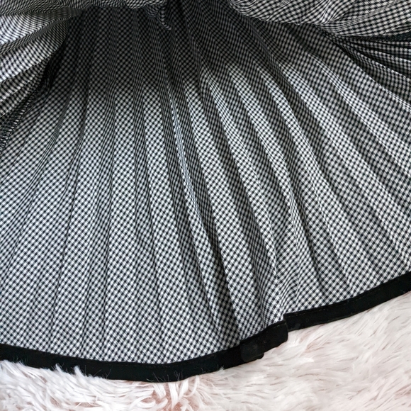 Piccolo Velvet-trimmed Pleated Check Dress Lacey Peter-pan Collar 12m - Picture 9 of 11